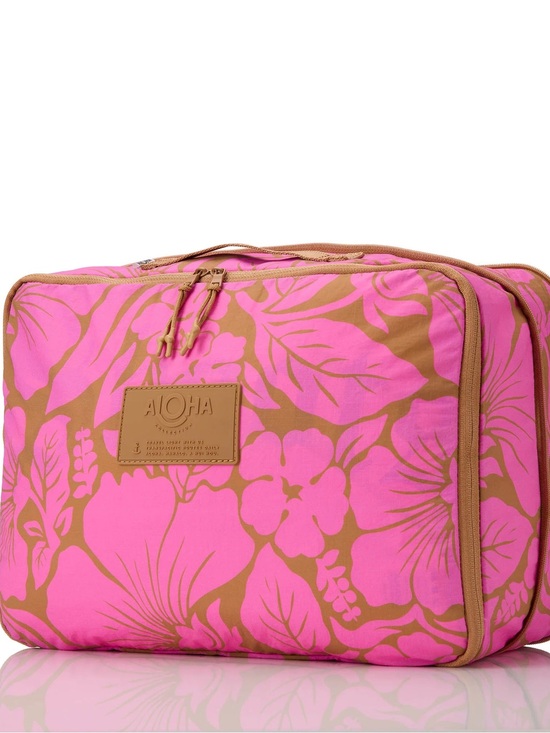 ALOHA Collection Handbags - ALOHAS Pink Floral Travel Organizer Bag